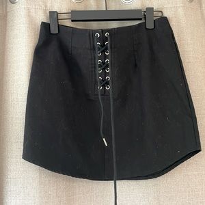 Black Jean Skirt